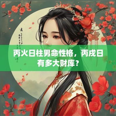 丙火日柱男命性格，丙戌日有多大财库？