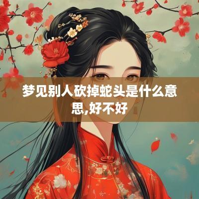 梦见别人砍掉蛇头是什么意思,好不好