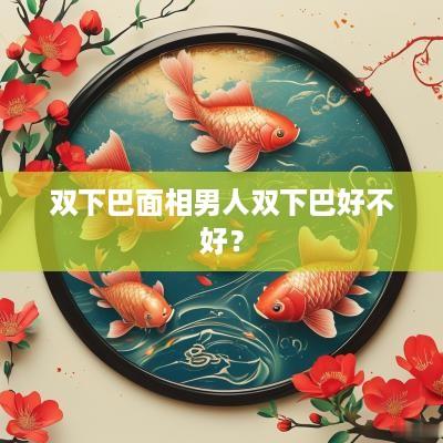 双下巴面相男人双下巴好不好？
