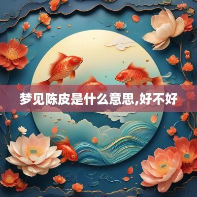 梦见陈皮是什么意思,好不好