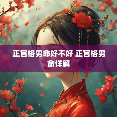 正官格男命好不好 正官格男命详解