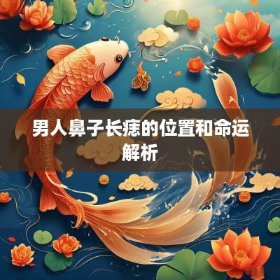 男人鼻子长痣的位置和命运解析