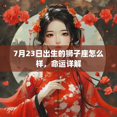 7月23日出生的狮子座怎么样，命运详解