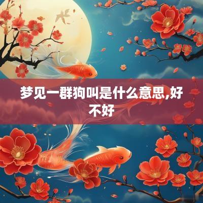 梦见一群狗叫是什么意思,好不好