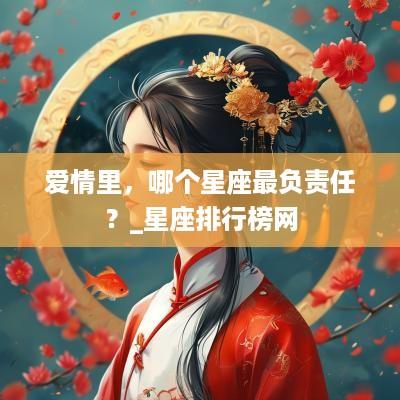 爱情里，哪个星座最负责任？_星座排行榜网