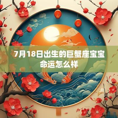 7月18日出生的巨蟹座宝宝命运怎么样