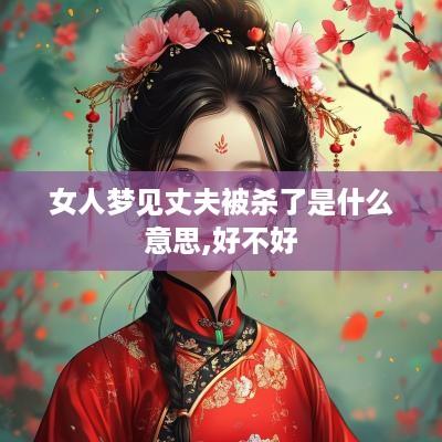 女人梦见丈夫被杀了是什么意思,好不好