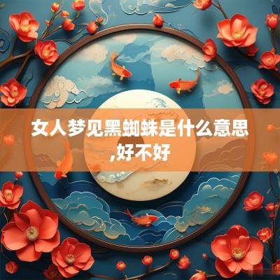 女人梦见黑蜘蛛是什么意思,好不好