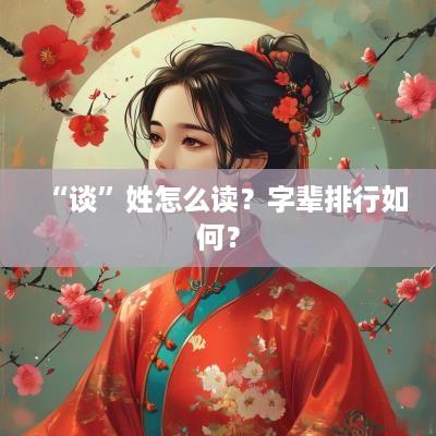 “谈”姓怎么读？字辈排行如何？