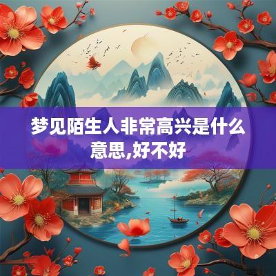 梦见陌生人非常高兴是什么意思,好不好