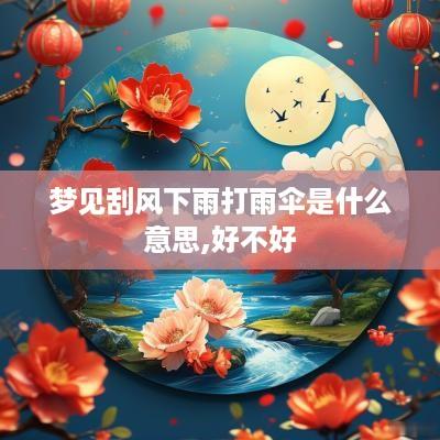 梦见刮风下雨打雨伞是什么意思,好不好