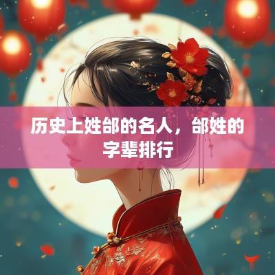 历史上姓邰的名人，邰姓的字辈排行