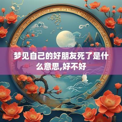 梦见自己的好朋友死了是什么意思,好不好