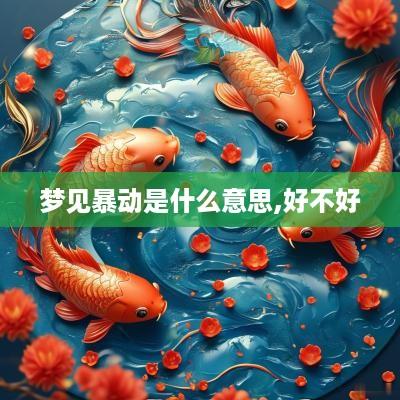 梦见暴动是什么意思,好不好