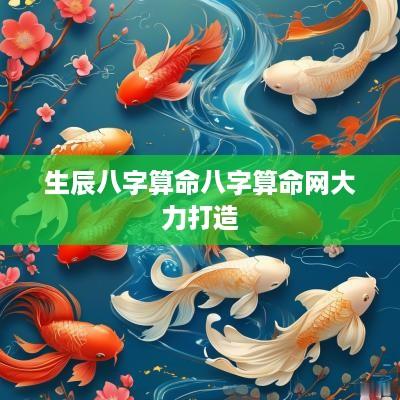 生辰八字算命八字算命网大力打造