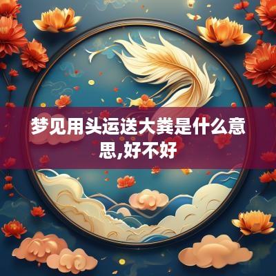 梦见用头运送大粪是什么意思,好不好