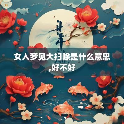 女人梦见大扫除是什么意思,好不好