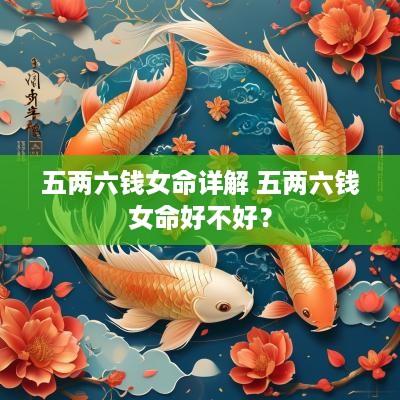 五两六钱女命详解 五两六钱女命好不好？