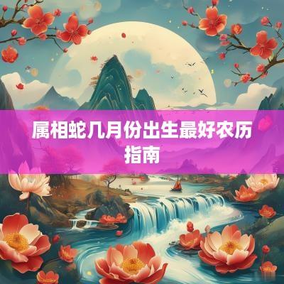 属相蛇几月份出生最好农历指南