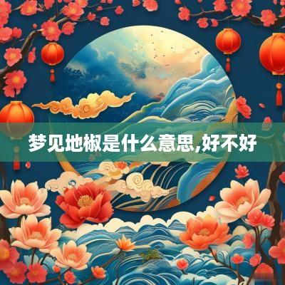梦见地椒是什么意思,好不好