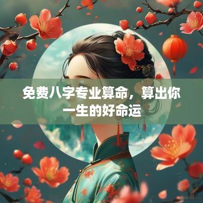 免费八字专业算命，算出你一生的好命运