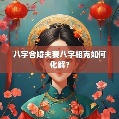 八字合婚夫妻八字相克如何化解？