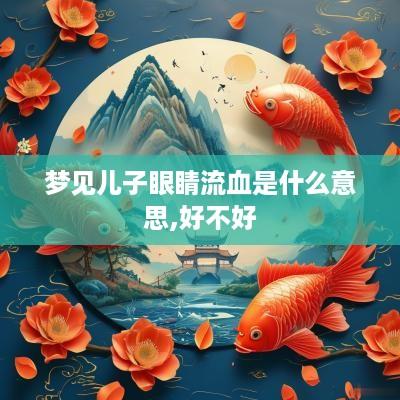 梦见儿子眼睛流血是什么意思,好不好