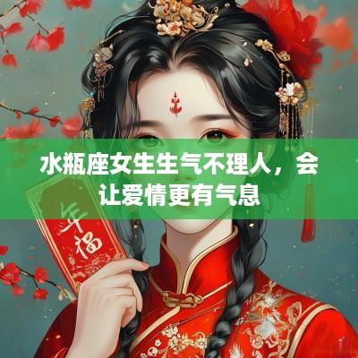 水瓶座女生生气不理人，会让爱情更有气息