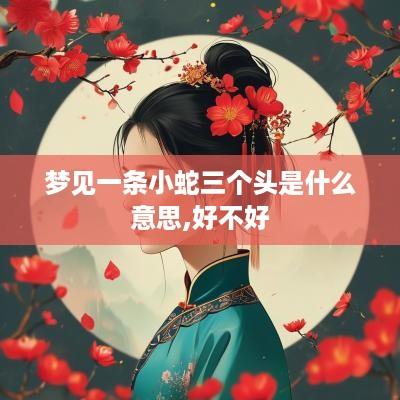 梦见一条小蛇三个头是什么意思,好不好