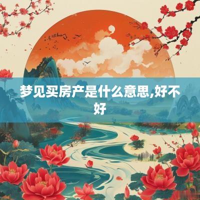 梦见买房产是什么意思,好不好