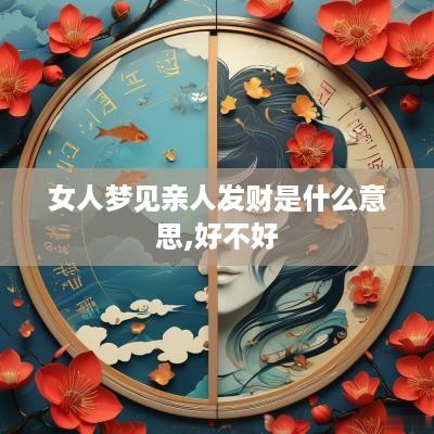 女人梦见亲人发财是什么意思,好不好