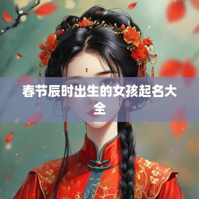 春节辰时出生的女孩起名大全