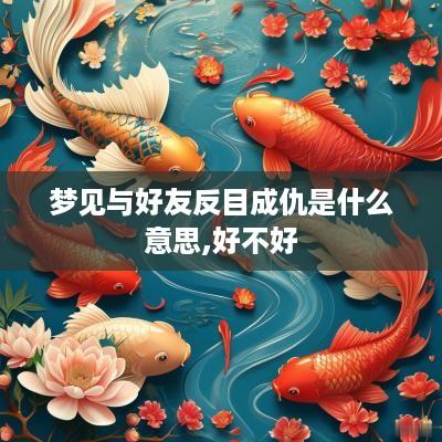 梦见与好友反目成仇是什么意思,好不好