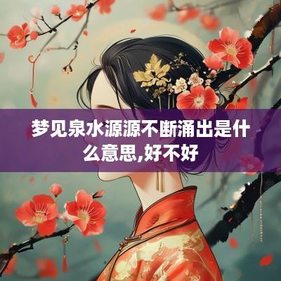 梦见泉水源源不断涌出是什么意思,好不好 梦见泉水源源不断涌出是什么意思,好不好