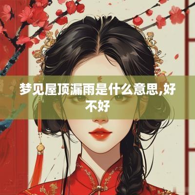 梦见屋顶漏雨是什么意思,好不好 梦见屋顶漏雨是什么意思,好不好