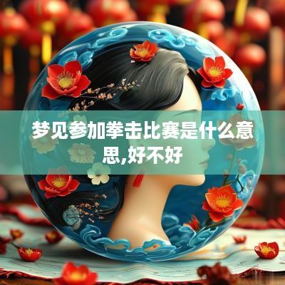 梦见参加拳击比赛是什么意思,好不好