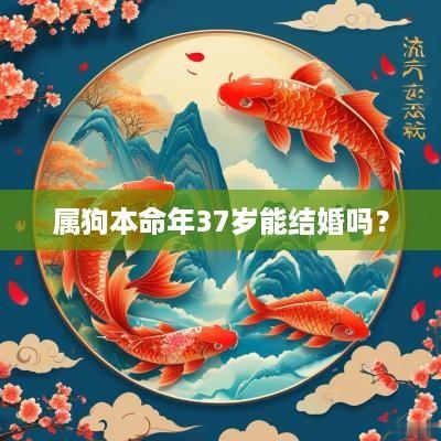 属狗本命年37岁能结婚吗？