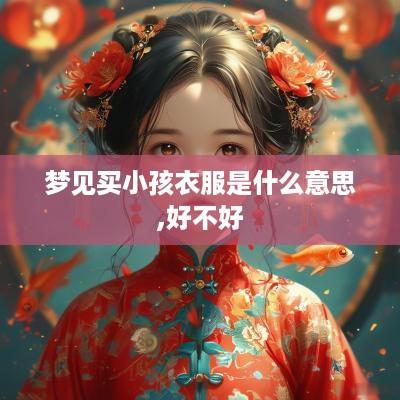 梦见买小孩衣服是什么意思,好不好