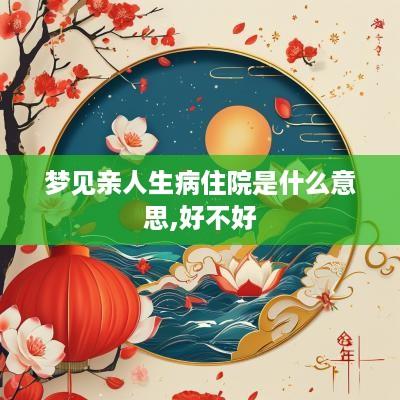 梦见亲人生病住院是什么意思,好不好