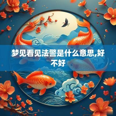 梦见看见法警是什么意思,好不好