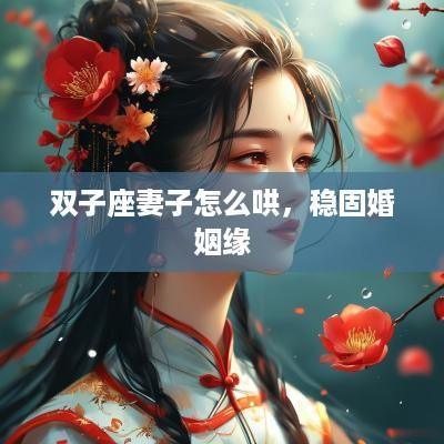 双子座妻子怎么哄，稳固婚姻缘