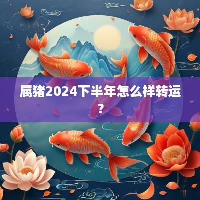属猪2025下半年怎么样转运？