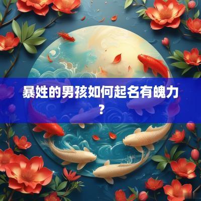 暴姓的男孩如何起名有魄力？