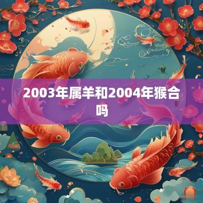 2003年属羊和2004年猴合吗