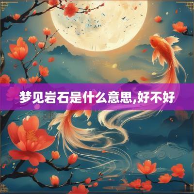 梦见岩石是什么意思,好不好
