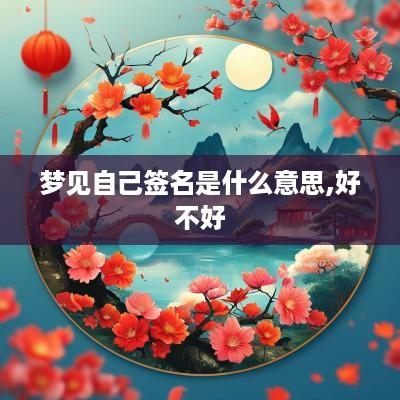 梦见自己签名是什么意思,好不好