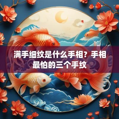 满手细纹是什么手相？手相最怕的三个手纹