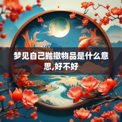 梦见自己抛撤物品是什么意思,好不好