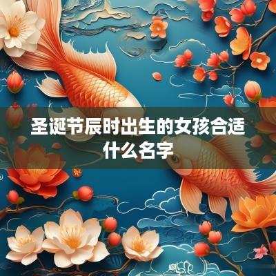 圣诞节辰时出生的女孩合适什么名字