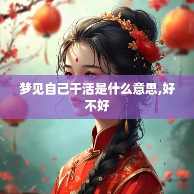 梦见自己干活是什么意思,好不好